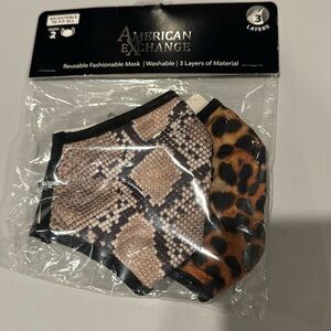 Leopard/cheetah face masks